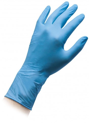 GUANTES AZULES DE NITRILO EXTRA LARGOS - TALLA S