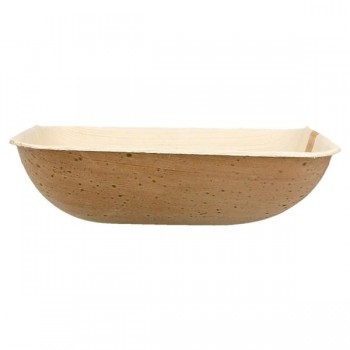 PLATO HONDO CUADRADO HOJA DE ARECA - 15x15x4 CM