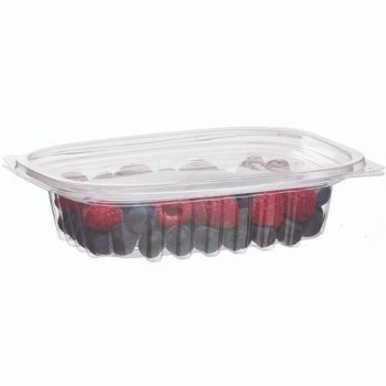 BARQUITA CON TAPA TRANSPARENTES DE PLA COMPOSTABLES - 235 ML