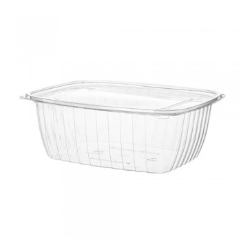 BARQUITA CON TAPA TRANSPARENTE DE PLA COMPOSTABLE - 1,9 L