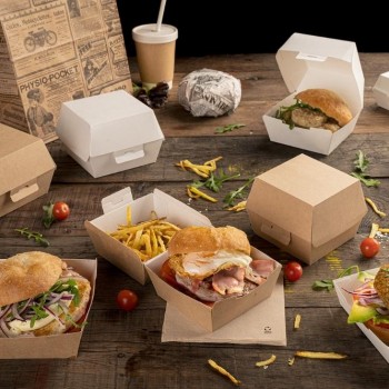 CAJA HAMBURGUESA KRAFT THEPACK - 14/10,2x12,5/9,8x6 CM