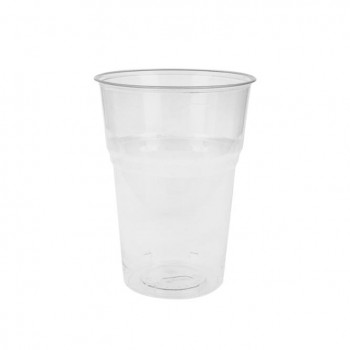 VASO TRANSPARENTE DE PLA COMPSOTABLE CON ESCALÓN BEBIDAS FRÍAS - 400 ML