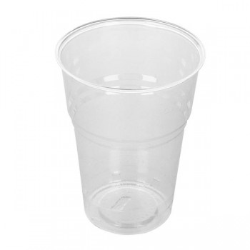 VASO TRANSPARENTE DE PLA COMPSOTABLE CON ESCALÓN BEBIDAS FRÍAS - 400 ML