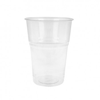 VASO TRANSPARENTE PLA COMPOSTABLE CON ESCALÓN PARA BEBIDA FRÍAS - 575 ML