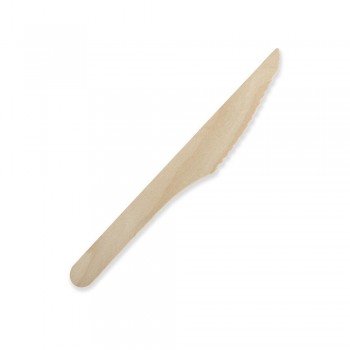 CUCHILLO DE MADERA NATURAL - 16 CM