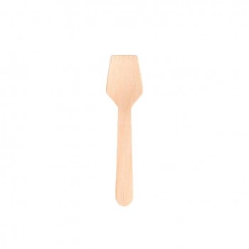 CUCHARILLA DE MADERA PARA HELADOS Y POSTRES - 9,5 CM