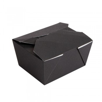 BOX MENÚ ESTANCO NEGRO LAMINADO MICROONDABLE NEGRO - 12,7/11,2x11,5/9x6,4 CM