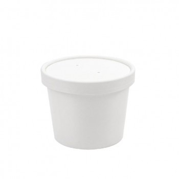 TARRINA Y TAPA PAPEL BLANCAS SOUP TO GO - 360 ML