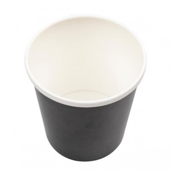 COMO SOUP TO GO: TARRINA CON TAPA PAPEL BLANCAS Y NEGRAS - 480 ML