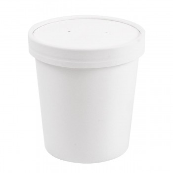 COMBO SOUP TO GO: TARRINA CON TAPA PAPEL BLANCOS - 480 ML