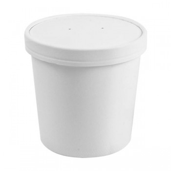 COMBO SOUP TO GO BLANCO DE TARRINA Y TAPA PAPEL - 780 ML