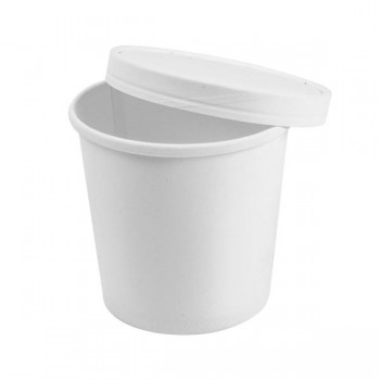 COMBO SOUP TO GO BLANCO DE TARRINA Y TAPA PAPEL - 780 ML