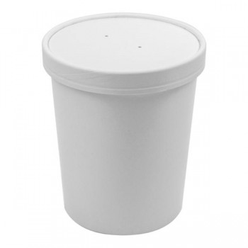 COMBO SOUP TO GO BLANCO DE TARRINA Y TAPA PAPEL - 960 ML