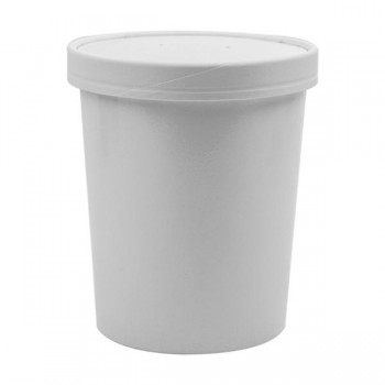 COMBO SOUP TO GO BLANCO DE TARRINA Y TAPA PAPEL - 960 ML