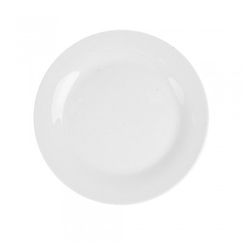 PLATO LLANO DE PORCELANA BLANCA - 19 CM