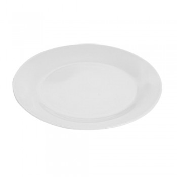 PLATO LLANO DE PORCELANA BLANCA - 19 CM