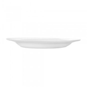 PLATO HONDO DE PORCELANA BLANCA MONARCH - 23 CM