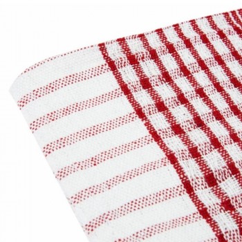 PAQUETE DE 10 PAÑOS DE COCINA ED ALGODÓN ROJO MARCA VOGUE - 76,2x50,8 CM