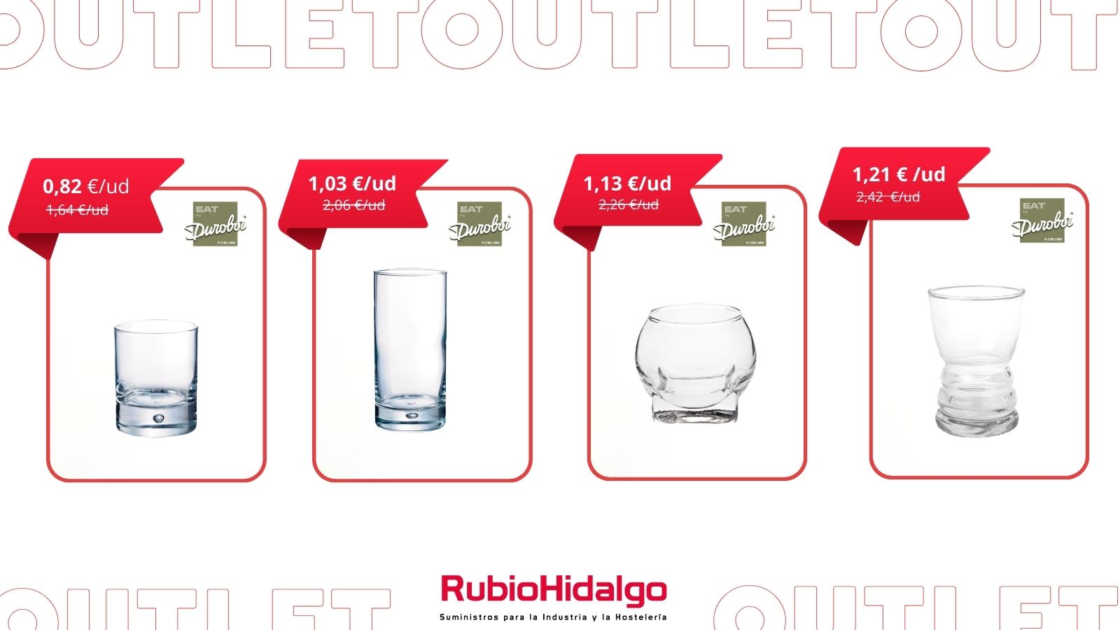 OUTLET VASOS HOSTELERIA DUROBOR