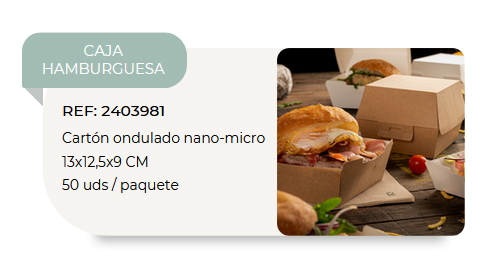 caja hamburguesa cartoncillo fast food