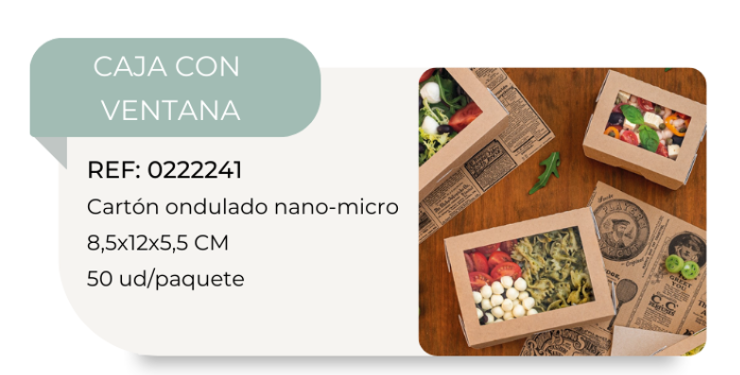 envases carton con ventana para alimentos