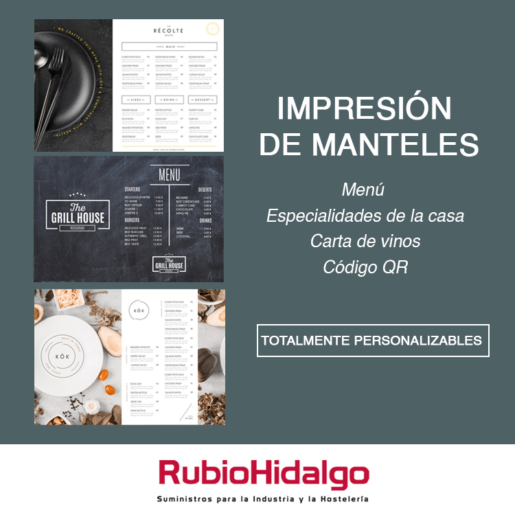 manteles menu personalizados