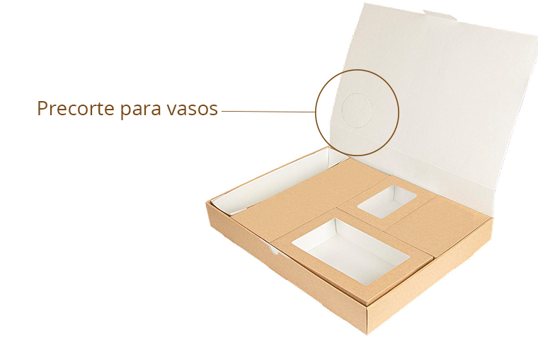 packaging caja preocrte vaso