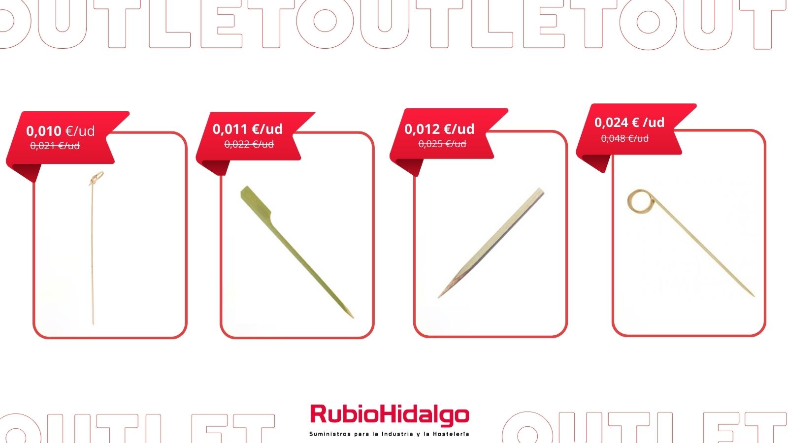 outlet pichitos brochetas maera bambu