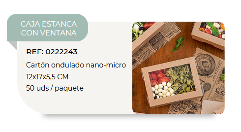 caja estanca carton comida menu para llevar